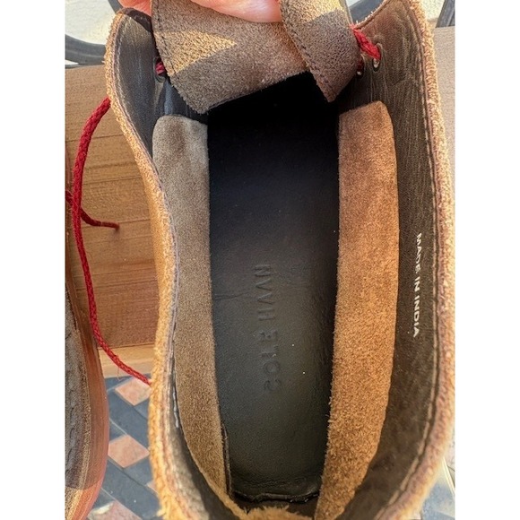 Cole Haan Mens Brown Suede Chukka Boots Red Laces C09565 Size 8.5‎ M main image 5